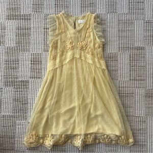 Zara Yellow Lace Tulle Dress